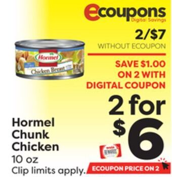 Weis Markets Hormel chunk chicken offer