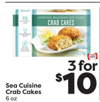 Weis Markets Sea cuisine crab cakes offer