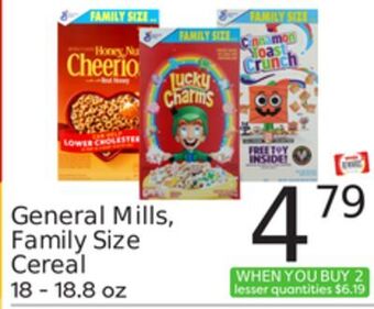 Weis Markets General mills, family size cereal offer