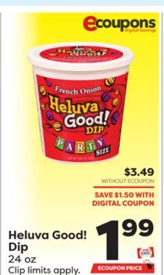 Weis Markets Heluva good! dip offer
