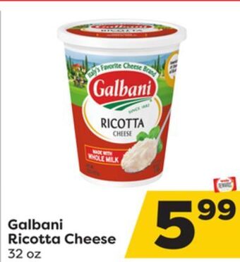 Weis Markets Galbani ricotta cheese offer
