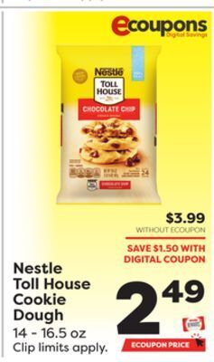 Weis Markets Nestle toll house cookie dough offer