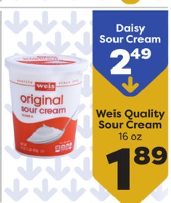 Weis Markets Weis quality sour cream offer