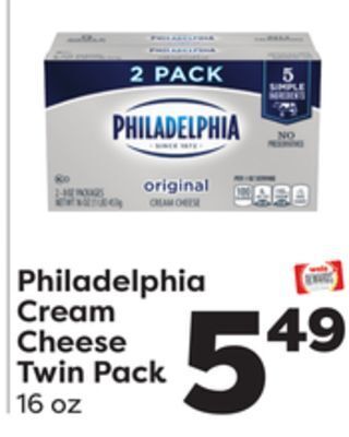 Weis Markets Philadelphia cream cheese twin pack offer