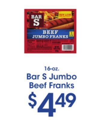 Price Rite Bar s jumbo beef franks offer