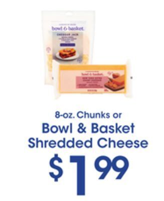 Price Rite Bowl & basket shredded cheese offer