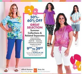Boscov's Summer collections & related separates offer