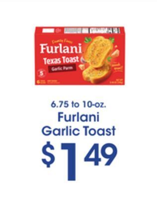 Price Rite Furlani garlic toast offer