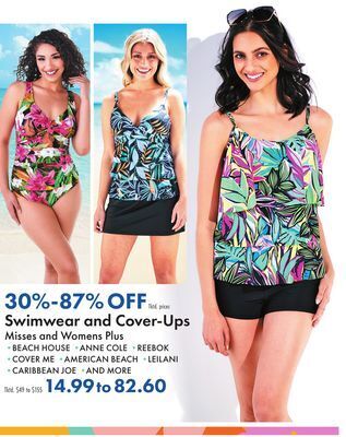 Boscov's Swimwear and cover-ups offer