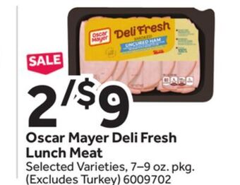 Stop&Shop Oscar mayer deli fresh lunch meat offer
