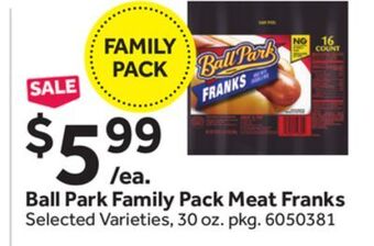 Stop&Shop Ball park family pack meat franks offer