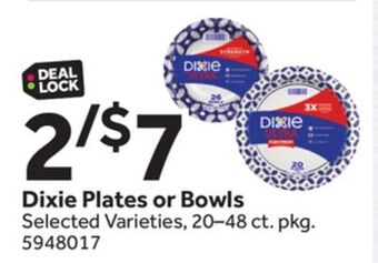 Stop&Shop Dixie plates or bowls offer