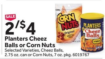 Stop&Shop Planters cheez balls or corn nuts offer