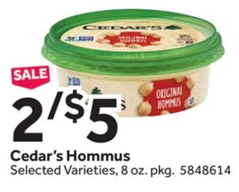 Stop&Shop Cedar's hommus offer