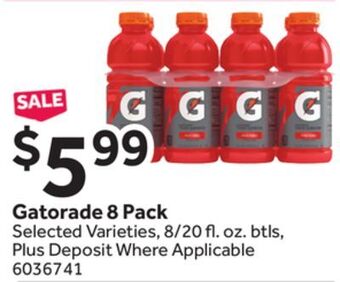 Stop&Shop Gatorade 8 pack offer