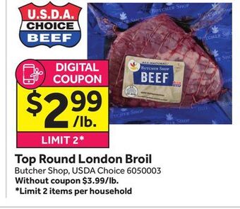 Stop&Shop Top round london broil offer