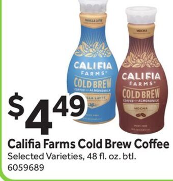 Stop&Shop Califia farms cold brew coffee offer