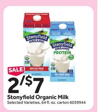 Stop&Shop Stonyfield organic milk offer