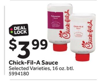 Stop&Shop Chick-fil-a sauce offer