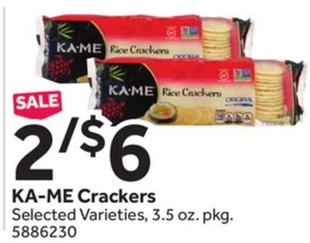 Stop&Shop Ka-me crackers offer