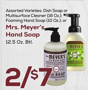 DeCicco & Sons Mrs. meyer's hand soap offer