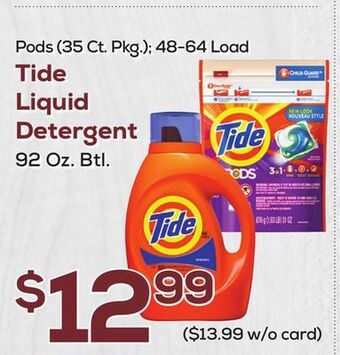 DeCicco & Sons Tide liquid detergent 92 oz. btl. offer