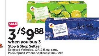 Stop&Shop Stop & shop seltzer offer