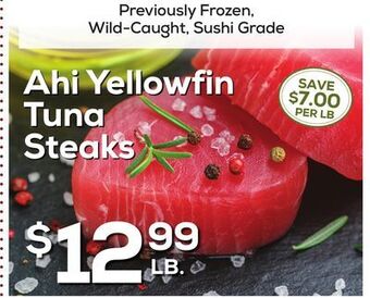 DeCicco & Sons Ahi yellowfin tuna steaks offer