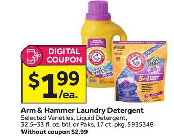 Stop&Shop Arm & hammer laundry detergent offer