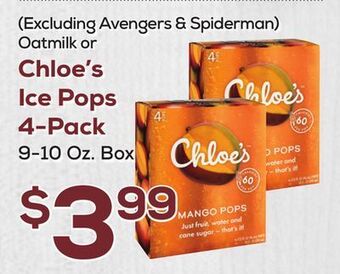 DeCicco & Sons Chloe's ice pops 4-pack offer