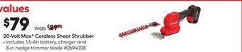 Lowe's Craftsman 20-volt max f cordless shear shrubber offer