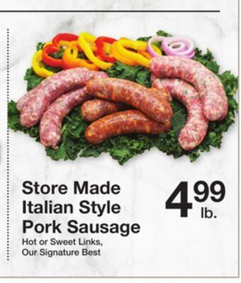 The Fresh Grocer Store made italian style pork sausage offer