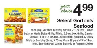 The Fresh Grocer Select seafood offer