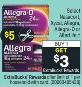 CVS Nasacort, Xyzal, Allegra, Allegra-D Or AllerLife offer