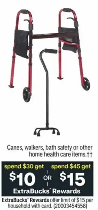CVS Canes, Walkers, Bath Safety Or Other Home Health Care Items offer