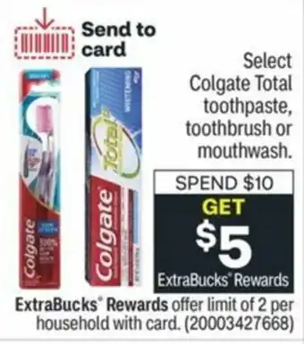 CVS Colgate Total Toothbrush Or Mouthwash offer