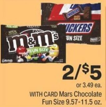 CVS Mars Chocolate Fun Size 9.57-11.5 oz offer