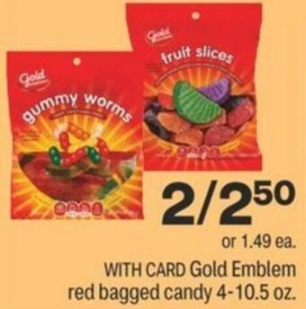 CVS Gold Emblem Red Bagged Candy 4-10.5 oz offer
