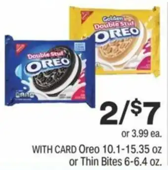 CVS Oreo 10.1- 15.35 oz Or Thin Bites 6-6.4 Oz offer