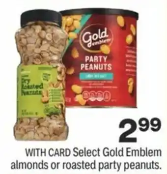 CVS Gold Emblem Almond Or Roasted Party peanuts offer
