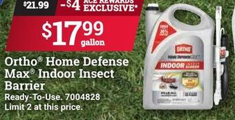 Ace Hardware Ortho® home defense max® indoor insect barrier offer