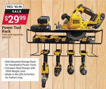 Ace Hardware Power tool rack offer