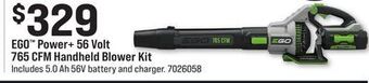 Ace Hardware Ego™ power + 56 volt 765 cfm handheld blower kit offer