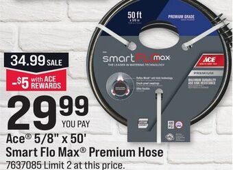 Ace Hardware Ace® 5/8 x 50' smart flo max® premium hose offer