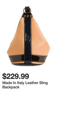 TJ Maxx Made in italy leather sling backpack offer