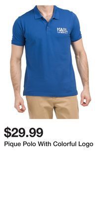 TJ Maxx Pique polo with colorful logo offer