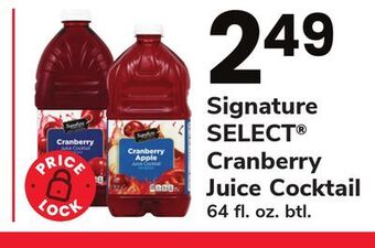 ACME Signature select® cranberry juice cocktail offer