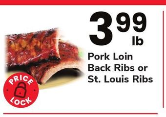 ACME Pork loin back ribs or st. louis ribs offer