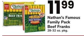 ACME Nathan's famous family pack beef franks offer