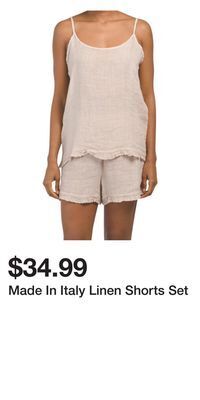 TJ Maxx Made in italy linen shorts set offer